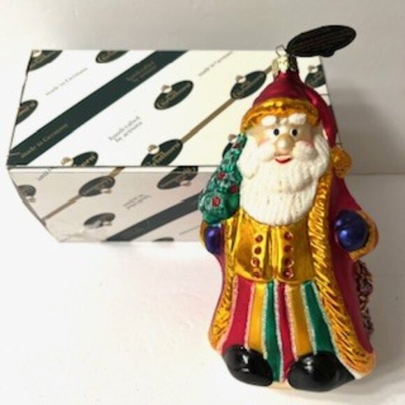 Christborn Glass Santa Claus Ornament, Made in Germany ( Vtg ) - Picture 1 of 8